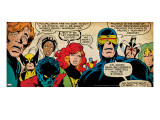 Marvel Comics Retro: X-Men Comic Panel (aged)
