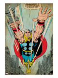 Marvel Comics Retro: Captain America Comic Panel  Flying (aged)