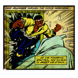 Marvel Comics Retro: Luke Cage  Hero for Hire Comic Panel (aged)