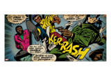 Marvel Comics Retro: Luke Cage  Hero for Hire Comic Panel  Kicking and Fighting (aged)