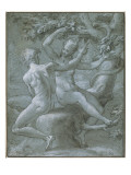 Adam et Eve assis au pied de l'arbre