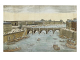 93ème vue du pont neuf  du côté du pont Saint-Michel à Paris
