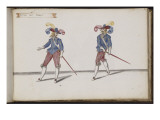 Album ; Ballet du Chasteau de Bicêtre ; "Entrée des Braves"; deux figures