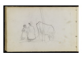 Album : Deux figure et une vache près d'un arbre