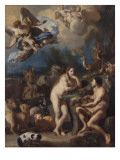 Adam et Eve épiés par Satan