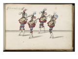 Album ; Ballet de la Douairière de Billebahaut ; "Entrées des Joueurs de guitare"; quatre figures