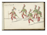 Album ; Ballet de la Douairière de Billebahaut ; " Entrée des Piclairs "; cinq figures