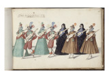 Album ; Ballet des Fées de la forêt de Saint Germain ; "Entrée des Espagnols"; huit figures