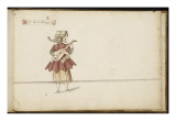 Album ; Ballet des Fées des Forêts de Saint Germain ; "Récit de la musique"; femme jouant du luth