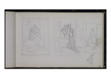 Album : Etude pour une composition : femme et enfant et croquis