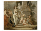 Allégorie autour du buste d'Henri IV et d'un médaillon représentant la Comtesse de Gramont