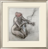 Nude Woman Wiping Herself after the Bath