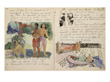 Album ancien culte Mahori :Texte manuscrit en langue française & illustrations Mahorie : 3 personna