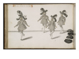 Album ; Ballet du Chasteau de Bicêtre ; " Seconde Entrée des Fantômes"; quatre figures