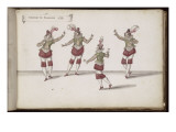 Album ; Ballet de la Douairière de Billebahaut ; "Danseuses de sarabande" ; quatre figures