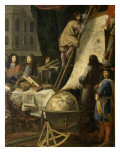 Colbert présente à Louis XIV les membres de l'Académie Royale des Sciences crée en 1667