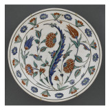 Plat à décor floral