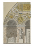 Elévation pour l'ancienne salle de Vénus au Louvre