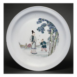 Plat à décor de personnages