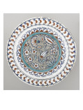 Plat à décor de fleurs et médaillon