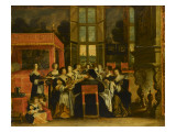 Conversation de dames en l'absence de leurs maris : le dîner