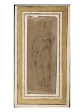 Femme drapée debout d'après sainte Catherine d'Alexandrie (Londres  National Gallery)