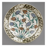 Plat à la branche de tulipes