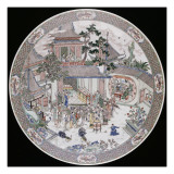 Plat à décor de personnages