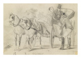Couple descendant d'une calèche