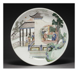 Plat à décor de personnages