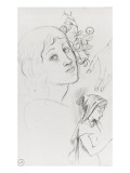 Copie d'après Botticelli (Vierge  enfant et saint Jean-Baptiste  détail  Louvre)