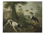 Chien chassant