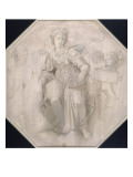 Copie d'après Raphael (La Théologie  détail de la voûte de la salle de la Signature  Vatican)