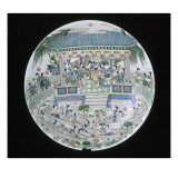 Plat à décor de personnages