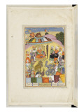 Shahnameh de Ferdowsi ou le Livre des Rois Sohrab regarde la tente panachés du roi