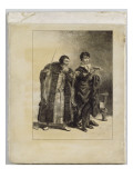 Suite lithographique "Hamlet" : Polonius et Hamlet lisant; 1834-1843
