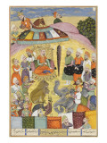 Shahnameh de Ferdowsi ou le Livre des Rois Sohrab regarde la tente panachés du roi