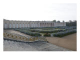 Grand Trianon  vue exrérieure côté jardin haut  escalier d'une aile