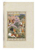 Shahnameh de Ferdowsi ou le Livre des Rois Bijane et Roham partent attaquer Firoud