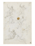 Figures assises sur des nuages
