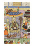 Shahnameh de Ferdowsi ou le Livre des Rois Sohrab regarde à nouveau la tente de Roustam