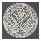 Plat aux roses et aux deux palmes
