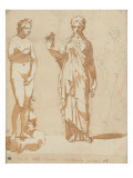 Groupe de trois sculptures antiques  dont Vénus et Apollon