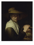 Jeune fille au panier d'oeufs