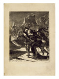 Suite lithographique "Hamlet" : Hamlet veut suivre le fantôme de son père