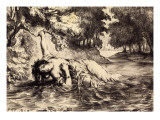 Suite lithographique "Hamlet" : le suicide d'Ophélie
