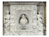 Grands appartements des Souverains : la grande cheminée de marbre