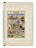 Shahnameh de Ferdowsi ou le Livre des Rois Sohrab regarde à nouveau la tente de Roustam