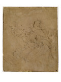 Figures de saints agenouillés tournés vers la gauche