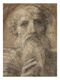 Dieu  en buste  vu de face  bénissant
